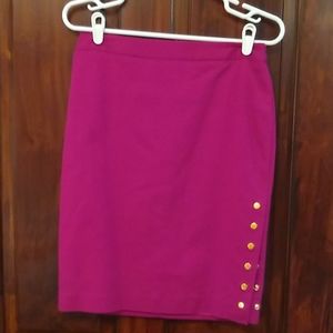 Pink high waisted pencil skirt
